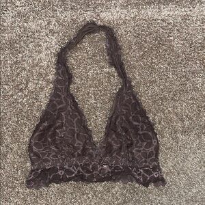 Victoria's Secret Lace Halter Bralette - Dark Purple